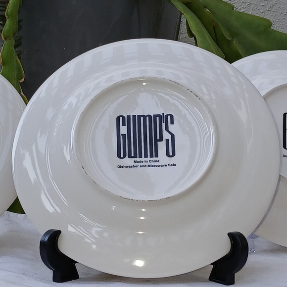 3 Gumps Tartan Scottie Dog Dessert Plates. - Picture 3 of 4